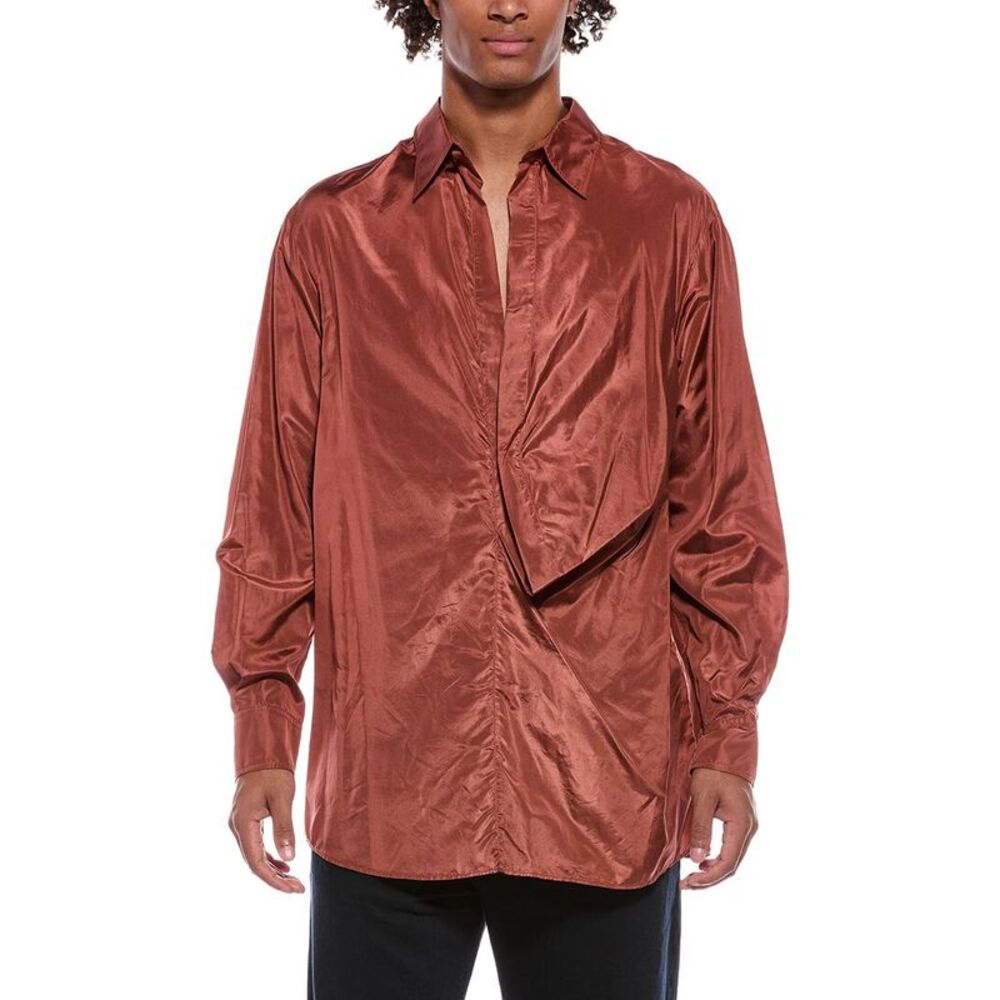 Valentino Mens Silk Shirt, Red